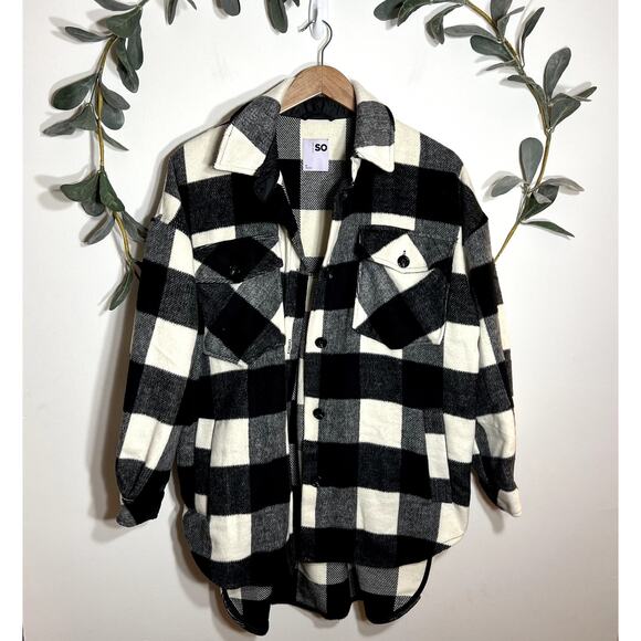 NWOT SO Checked Shacket - Picture 1 of 6